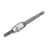 uxcell H6 hex drive socket bit hex nut bit socket hex shank adapter 9.5mm square drive CR-V S2 steel 48mm length