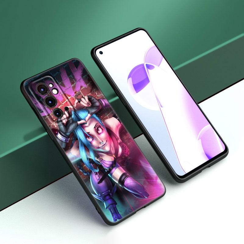 Черный силиконовый чехол для телефона Arcane Jinx Anime для OnePlus 9 10 11 12 ACE 2V Pro 9RT 10T 10R Nord CE 2 3 Lite N10 N20 N30 5G
