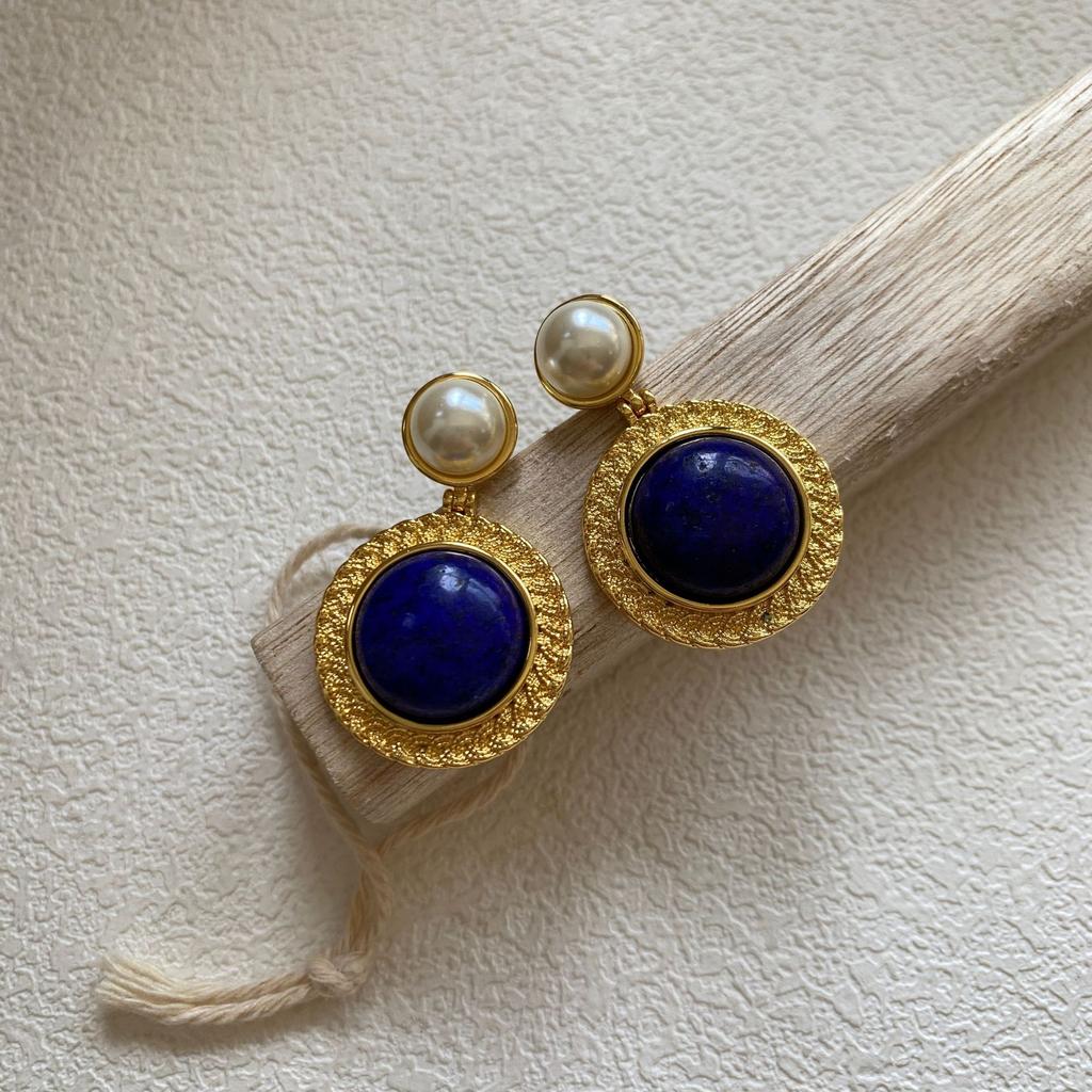 Серьги из агата в стиле ретро, универсальные серьги класса люкс Sense, серебряные игольчатые серьги с винтажной средневековой маркировкой