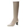 Coarse heeled boots for women  new high boots pointed high heels long boots for women