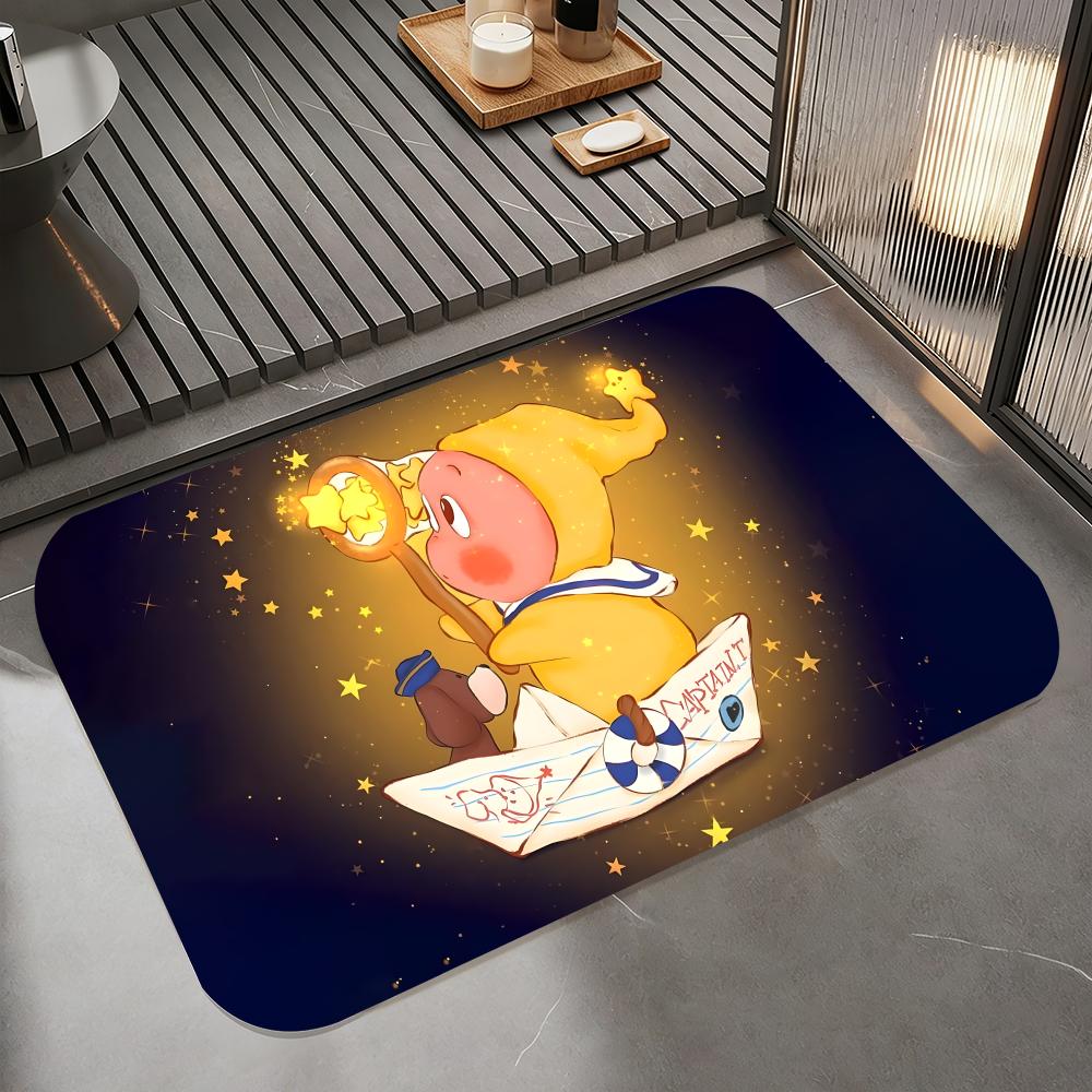 Коврик для пола Anime T-twinkle, Коврик для ванной из диатомита, Быстросохнущий, Впитывающий, Нескользящий, Коврик для двери