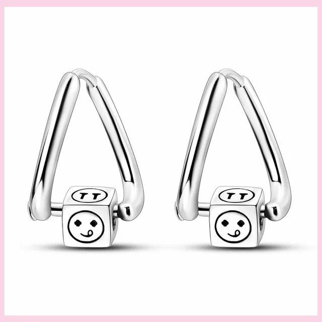 925 Silver Snowflake Butterfly Dragonfly Stud Earrings Avocado Star Moon Cat Paw Small Earrings For Women Jewelry Pendientes