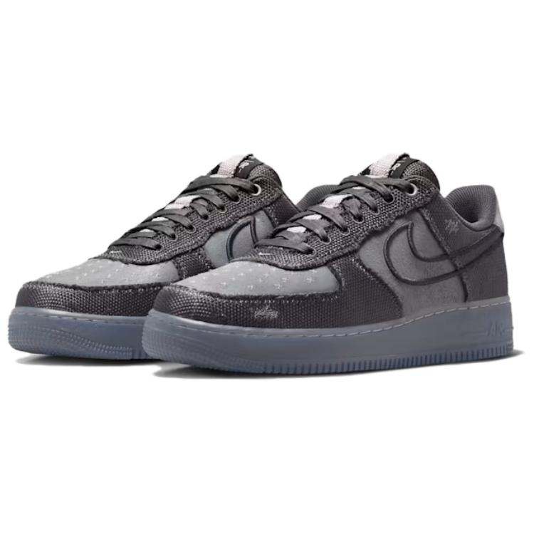 Nike Nike Air Force 1 Текстиль, Кожаные Скейтбордические Кроссовки Мужские Серые IQ0614-060