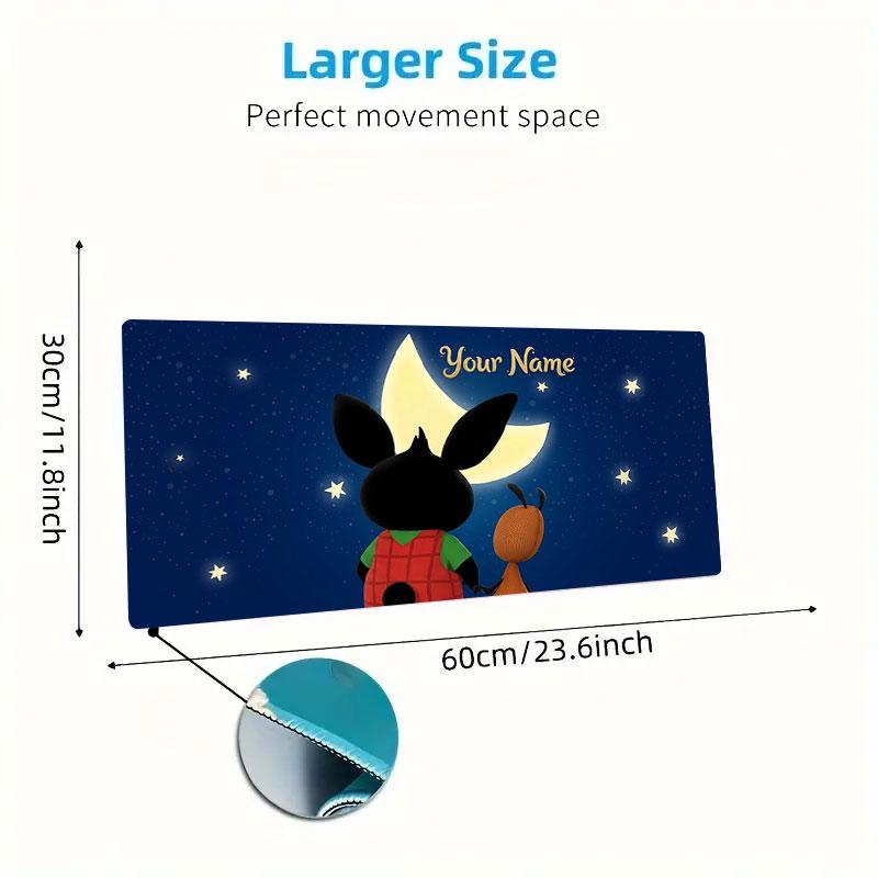 Bing Custom Name Large Size Mouse Pad Large Gaming Table Cushion Non-slip Laptop Tablet Big Mousepad XXL Mat Mini PC Playmat With Lock edge