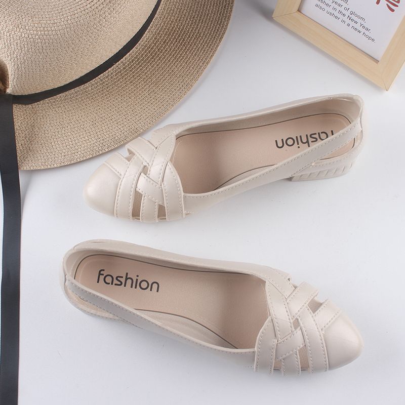 Тапочки Baotou женские модные летние домашние нескользящие босоножки на танкетке с рыбьим ртом для мам, женская обувь