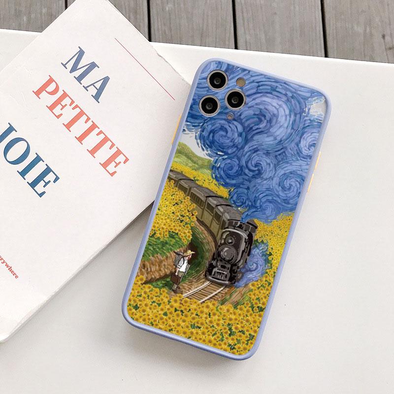 Масляная живопись Ван Гога Чехол для телефона iPhone 16 7 8 15 Plus SE 2020 X XR XS 14 11 12 13 Pro Max Mini Ударопрочная задняя крышка