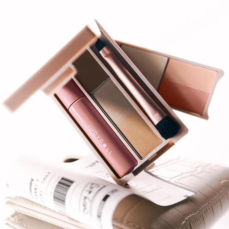 Judydoll Orange Travel Palm Palette Portable Makeup Comprehensive Palette Eyeshadow Palette 01 Eyelash Commuting Daily Light Makeup