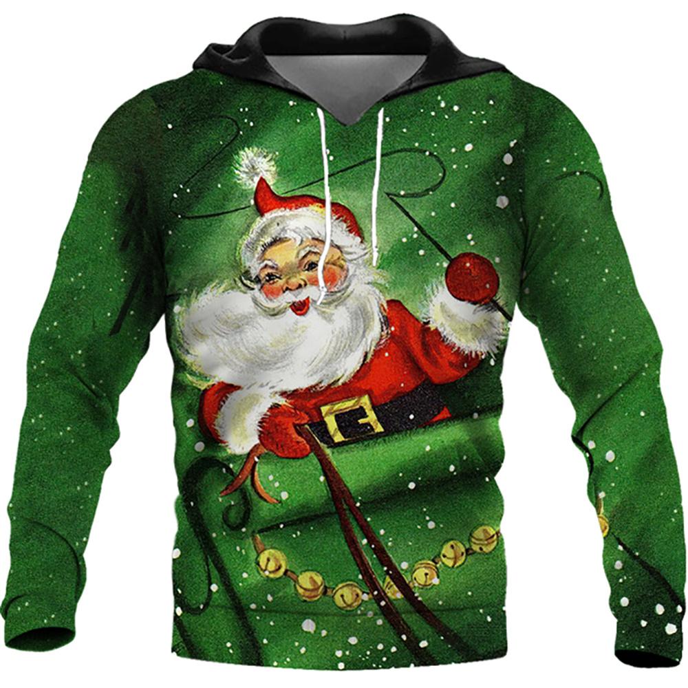 Christmas 3d Printed Sweater Autumn Santa Claus Fashion Shirts For Men Holiday Clothing Hoodies Men Clothing Streetwear