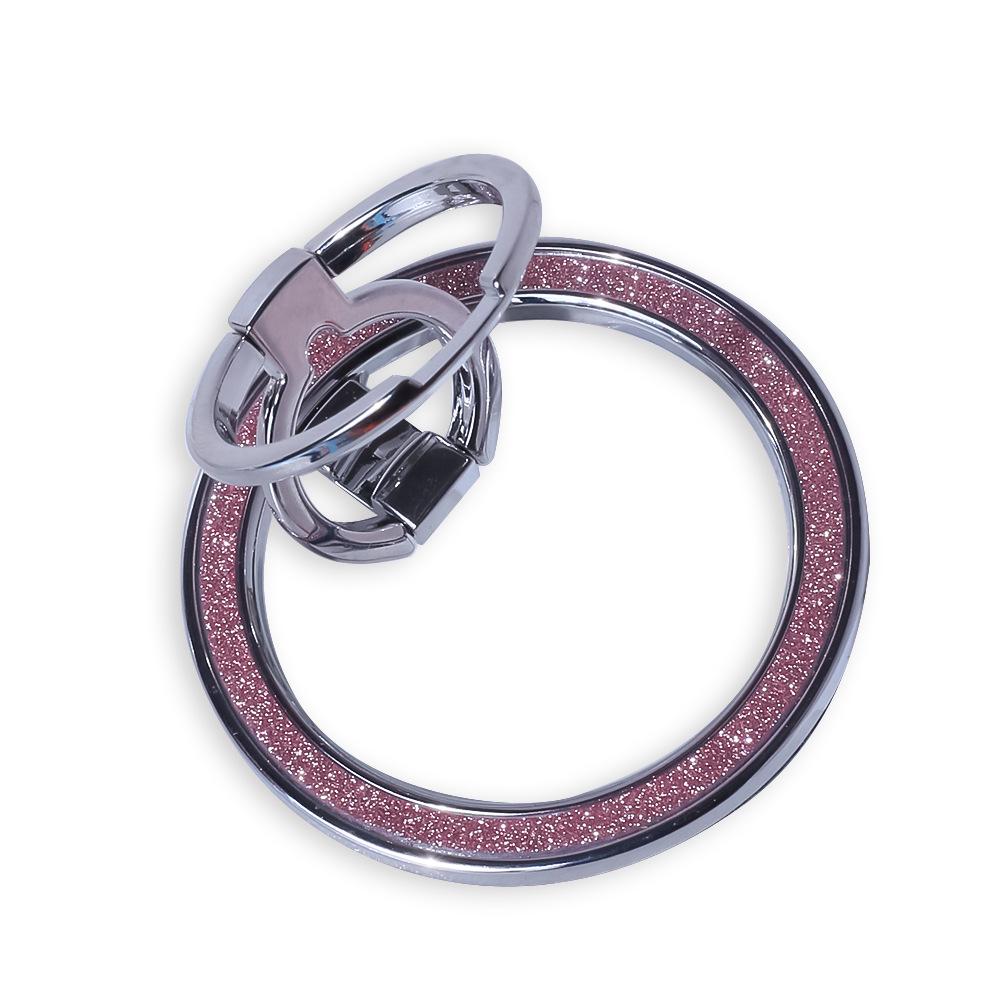 Магнитный держатель-кольцо для телефона MagSafe, подставка - Двойное кольцо, блестящий сплав цинка, настольная подставка