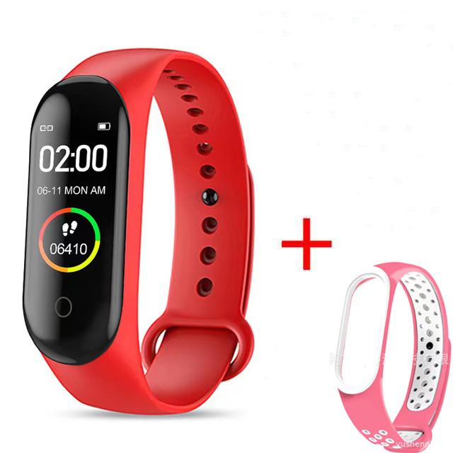 Водонепроницаемый M4 Смарт-часы Браслет Монитор артериального давления и сердечного ритма Смарт-браслет Фитнес-трекер Браслет для Android IOS