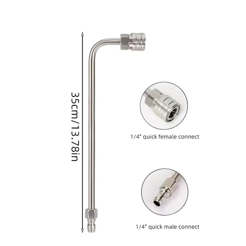 1Pcs Stainless Steel Pressure Washer Extension Rod for Home Car Cleaning