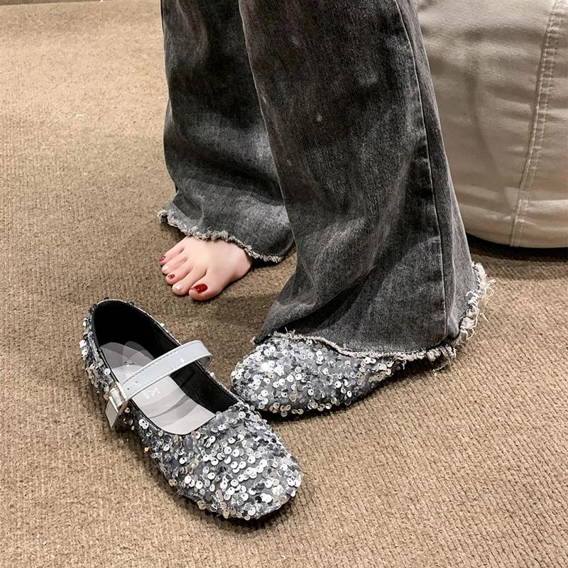 Блестящие туфли на плоской подошве женские туфли класса люкс на лето 2024 года дизайнерские элегантные туфли брендовые удобные туфли на мягкой подошве женские