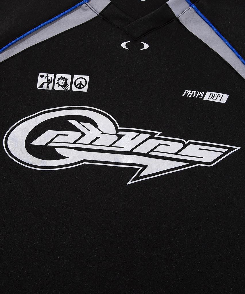 PHYSICAL DEPARTMENT Mesh Motorcycle Raglan Short Sleeve T-Shirt_Black