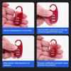 Zinc alloy 3 Digit Password Lock Code Lock Backpack Zipper Lock Dormitory Cabinet  Lock  Home
