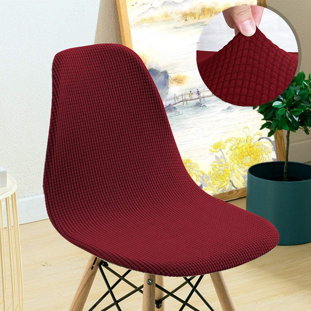 Eames Chair Cover Waffle Knit Minimalist Dining Office Chair Slipcover Non-Slip Seat Covers Universal Fit