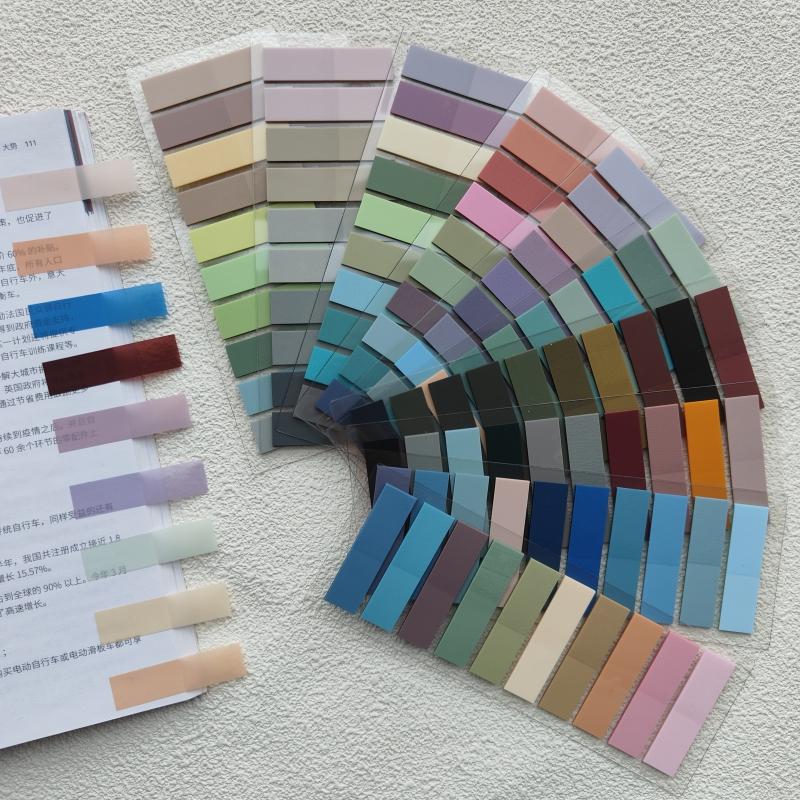 10Packs 2000 Sheets Transparent Sticky Notes Self-Adhesive For Annotation Books Clear Notepads Memo Bookmarks Pad Tabs