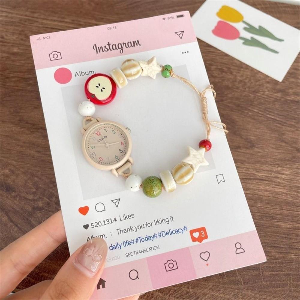 Candy Color Chain Watch Handmade Wristwatches New Quartz Watch Women Girls
