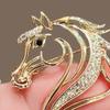 Yousheng Horse Head Brooch Sparkling Hollow-out Horse Brooch Rhinestones Embellished Brooch Pin Clothing Accessory Gift for Horse Lovers