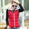 Autumn and Winter Cotton Women Korean Version of The Vest Shoulders Removable Cap Short Section Warm Undershirts Plus Size