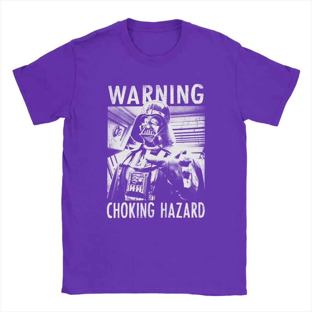 Men Disney Star Wars Choking Hazard T Shirt 100% Cotton Clothing Funny Short Sleeve Crewneck Tees Summer T-Shirt