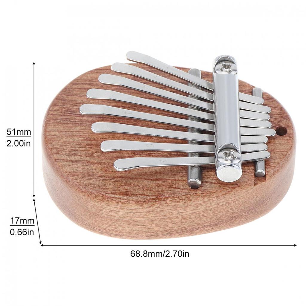 Mini 8 Key Kalimba Water Drop Shape Thumb Piano Mbira Hanging Decoration Instrument