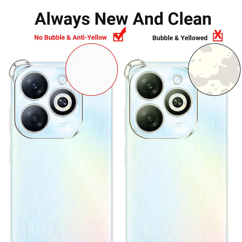 Противоударный чехол Airbag для Infinix Smart 8 Pro Smart 8 Plus Прозрачный мягкий силиконовый чехол для телефона Infinix Smart 8 HD Itel P55 Cover