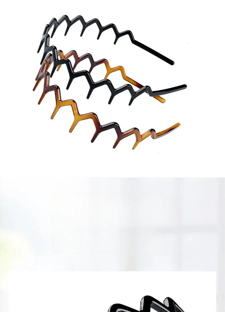 Teeth Non-slip Hair Comb Plastic Headband for Women Girls Korean Sweet Wavy Hair Ornament Hairbands Fashion Hair Accessories