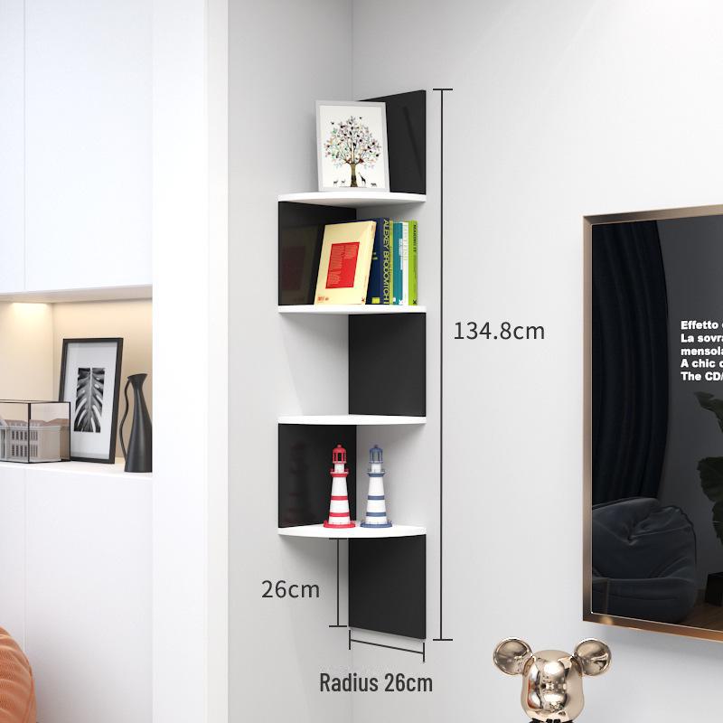 Угловая настенная полка без перфорации - треугольная кухонная книжная полка и шкаф