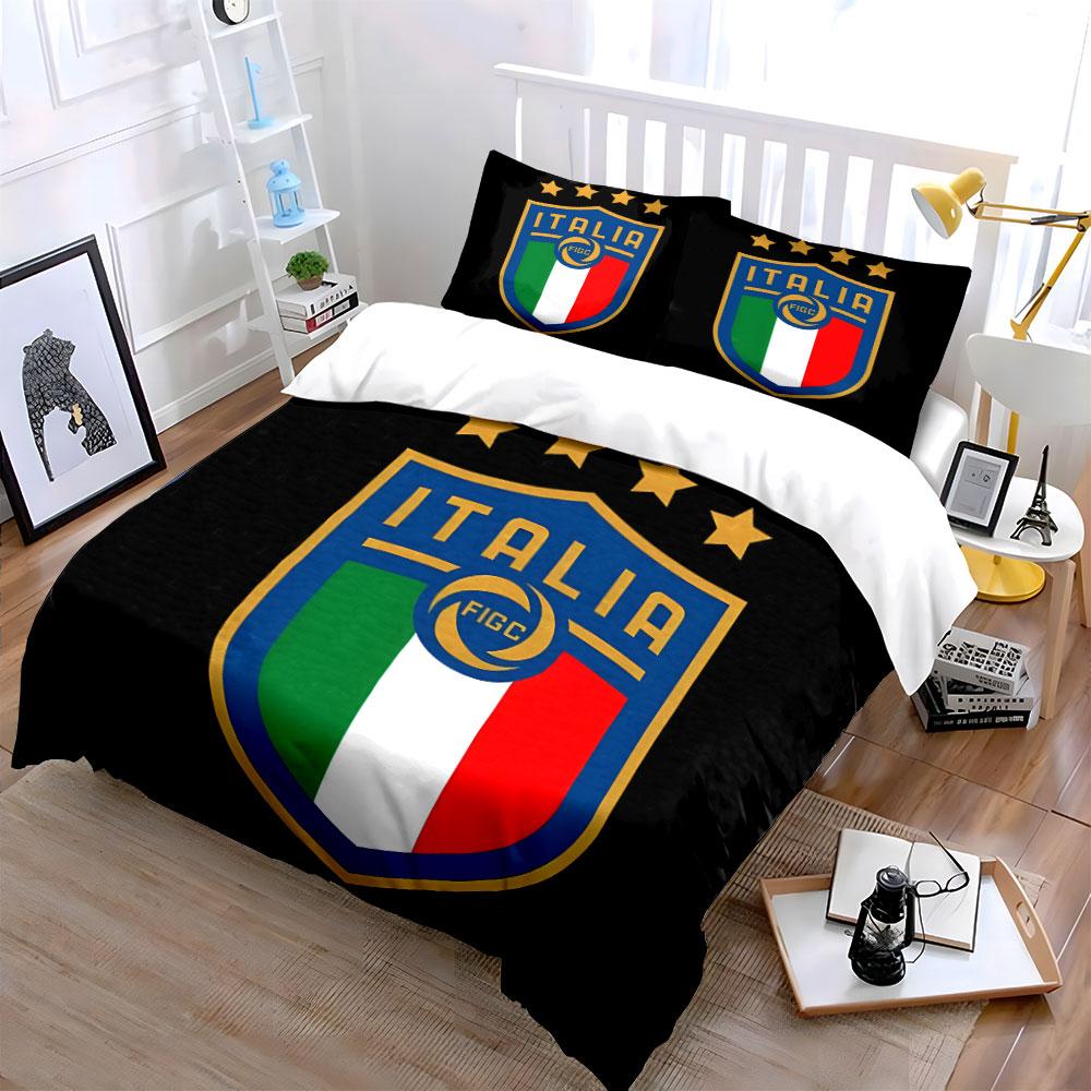 Italy football crest design. Bedding sets Duvet cover sets Duvet covers Pillowcases(1 * Duvet Cover 2 * Pillowcases without duvet insert)