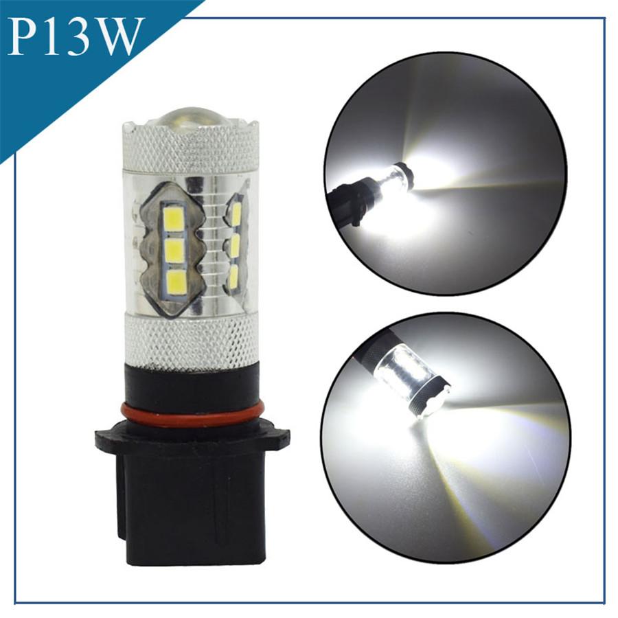 80W DRL Fog Lights P13W 2835 16smd 16Led White for Chevy Camaro 2011-2013 2pcs