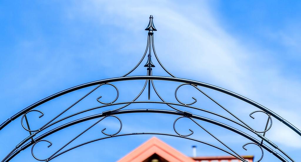 KADAX Pergola Ogrodowa metalowa Łuk Na Kwiaty Róże Do Róż Pnącz 281 cm Podpora