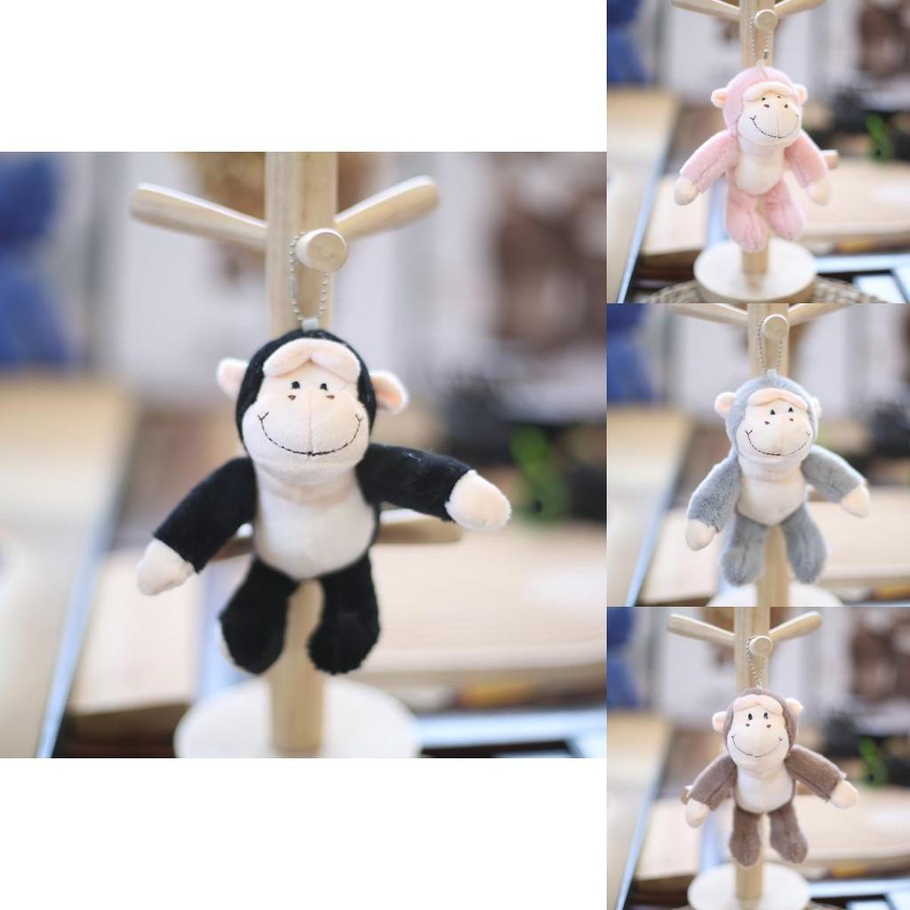 Adorable Plush Monkey Keychain Cute Cartoon Gorilla Backpack Pendant Soft Toy