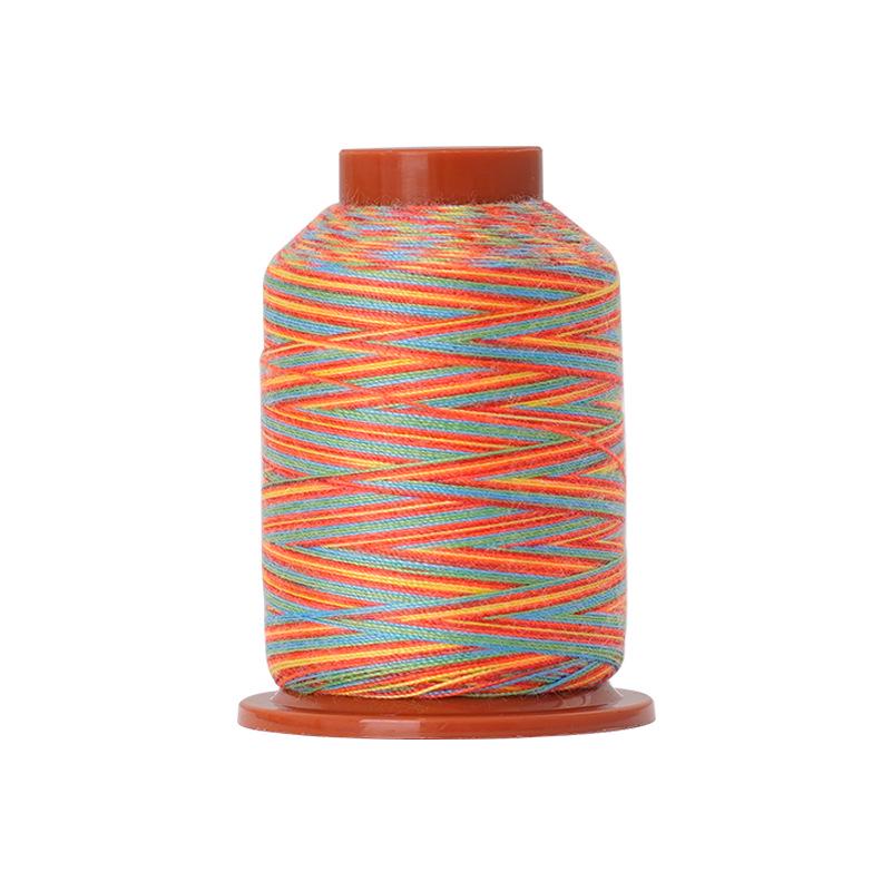 Rainbow Polyester Sewing Thread: Seven-Color Set of Small Spools for Hand Sewing.