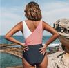 One-piece swimsuit, tri-color, one-piece swimsuit, women's slimming shaping suit, m