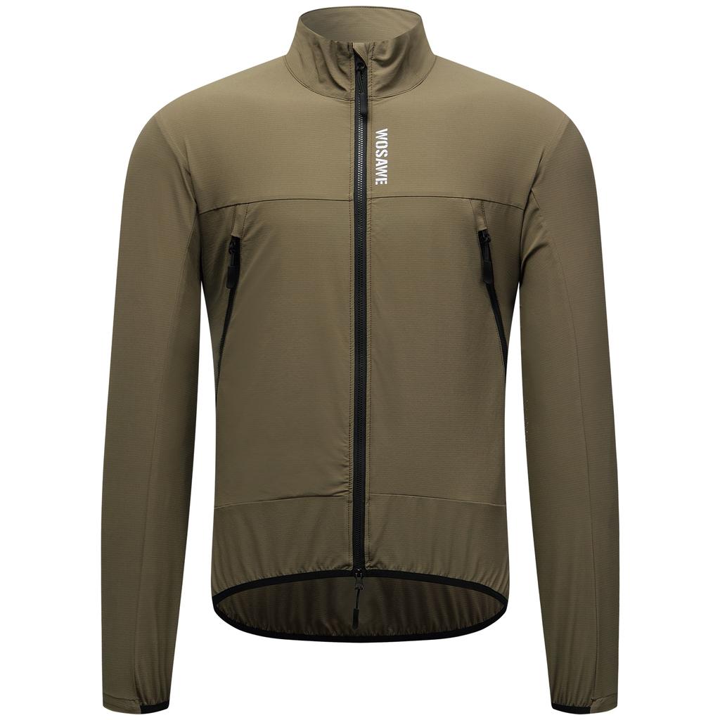 Wosawe Мужская и женская куртка для шоссейного горного велосипеда, ветрозащитная, водонепроницаемая, дышащая, солнцезащитная, светоотражающая, для ночного бега, для велоспорта, ветрозащитная куртка