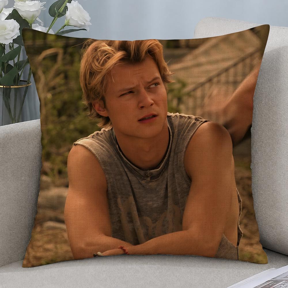 Actor Rudy Pankow JJ Maybank Cushion Cover Cushion Covers Natural Linen Breathable Sofa Bedroom Decor Pillowcase