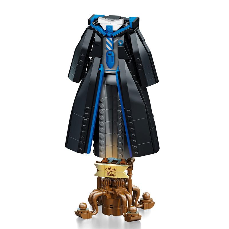 Harry Magic Robe Blue Building Blocks Model Kit Educational Toy Gift for Boys Movie Collectible