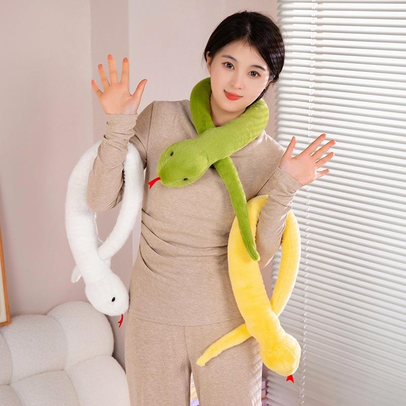Cartoon Big Snake Doll Plush Toy Zodiac Snake Doll Year Of The Snake Mascot Children'S Company Soothing Doll