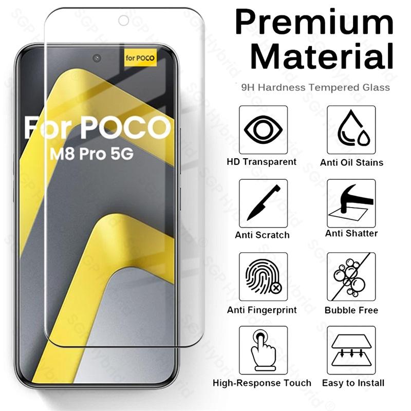 4To1 9D Закаленное Стекло Изогнутый Защитный Чехол-Пленка Для Xiaomi Poco M8 Pro 5G Защитное Стекло Для Камеры На Poko Little M8Pro M 8