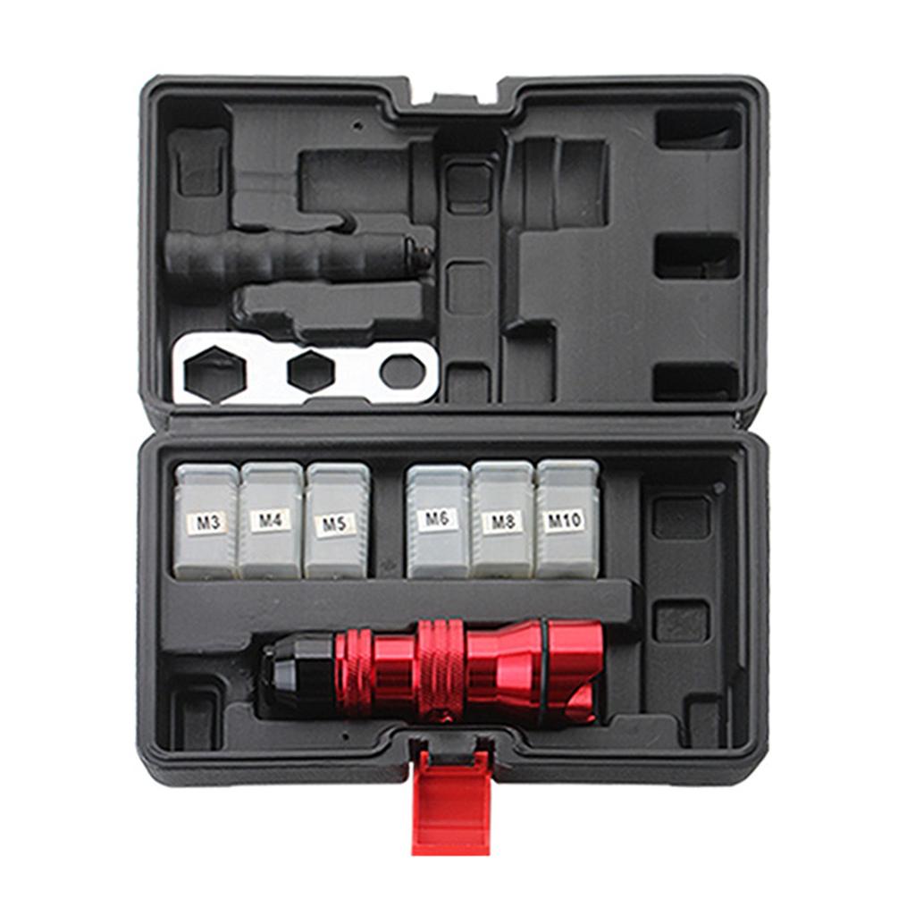 Аккумуляторная дрель Электрический адаптер для заклепочника Набор адаптеров для дрели с гайками-заклепками M3-M10 Аккумуляторный инструмент для гаек-заклепок для электрической дрели