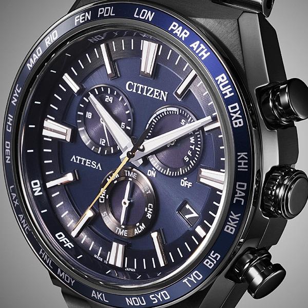 Citizen CB5967-66L ( Часы ATTESA ACT Line Black Titanium Series с питанием от солнечной батареи Eco-Drive с радиоуправлением Direct Flight)