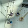High Grade Heart Of The Sea Pendant Necklace Stainless Steel Chain Choker Jewelry Valentine's Party Gifts For Women Girls