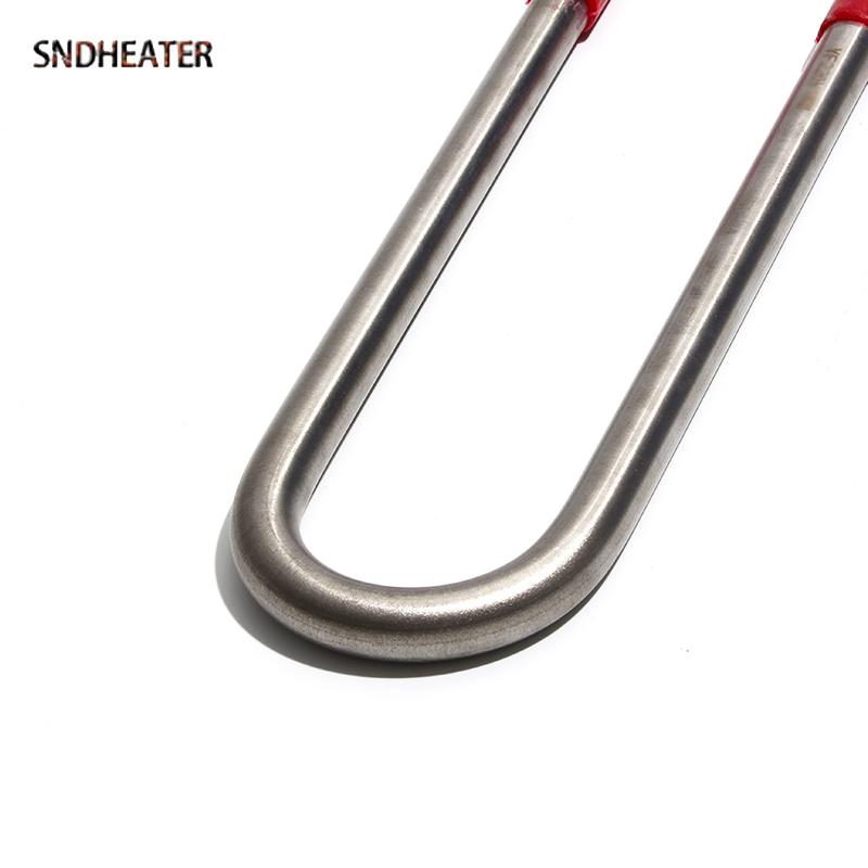 SNDHEATER 12V U Type Electic Immersion Heating Element 110MM Heater Resistance 50W 100W 150W 200W 1M Red Wire for Water Bucket