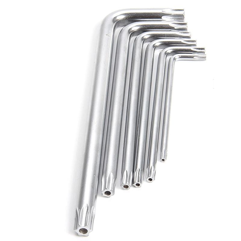 T6 T7 T8 T9 T10 T15 T20 T25 T30 T40 Шестилопастная Torx Головка Защитный Болт с Отверстием под Отвертку Отвертка Ключ
