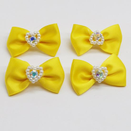 14Pcs Dogs Hair Ties Faux Pearls Embellishment Head Decoration Soft Texture Fashion