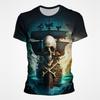 Sail Boat Pirate Ship Graphic T Shirts Men 3d Printing Short Sleeve Tee Tops Casual Mens Oversized Streetwear Tshirt Ropa Hombre