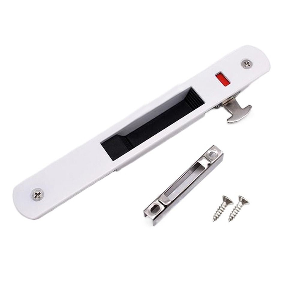 Прочный крючок для замка раздвижной двери Прочный невидимый защелка для окна типа 90 Встроенный замок Дверная ручка из цинкового сплава Замок для раздвижной двери