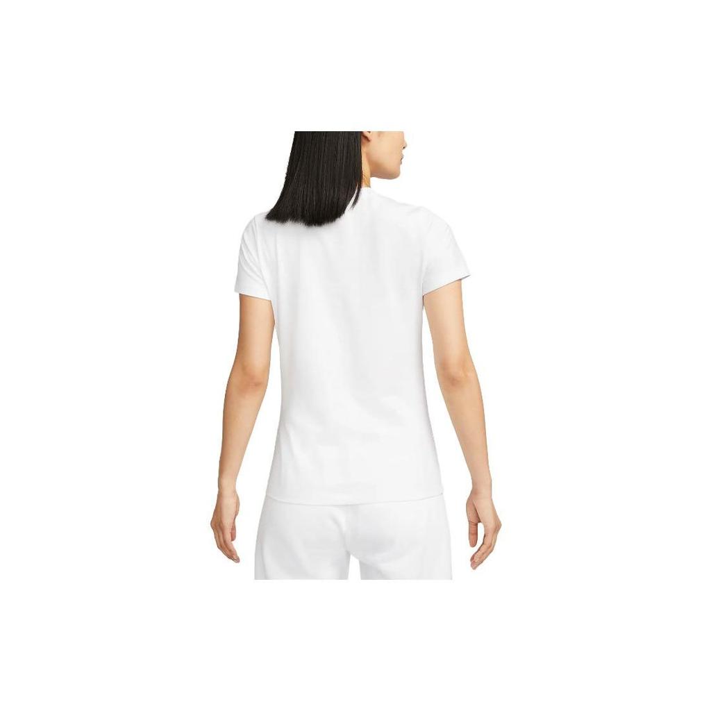Nike Sportswear Essentials Letter Logo Crew Neck T-Shirt Women Tops White DV6095-100