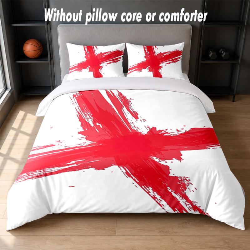 England national football team Design Bed Bedding Set 1 Duvet Cover + 2 Pillowcases Soft Breathable Household Bed Linens