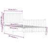 VidaXL Cadre de lit métal avec tête de lit-pied de lit blanc 90x200 cm 350942